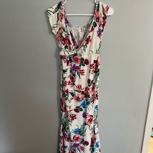 Pink Blush Materinity Floral Maxi Dress